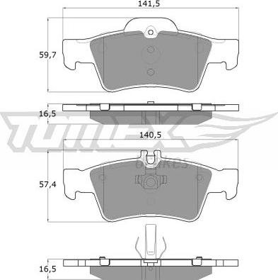 TOMEX brakes TX 14-30 - Bremžu uzliku kompl., Disku bremzes autodraugiem.lv