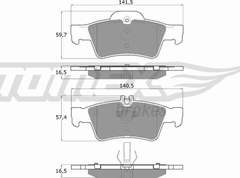 TOMEX brakes TX 14-30 - Bremžu uzliku kompl., Disku bremzes autodraugiem.lv