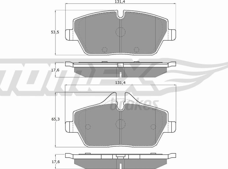 TOMEX brakes TX 14-33 - Bremžu uzliku kompl., Disku bremzes autodraugiem.lv