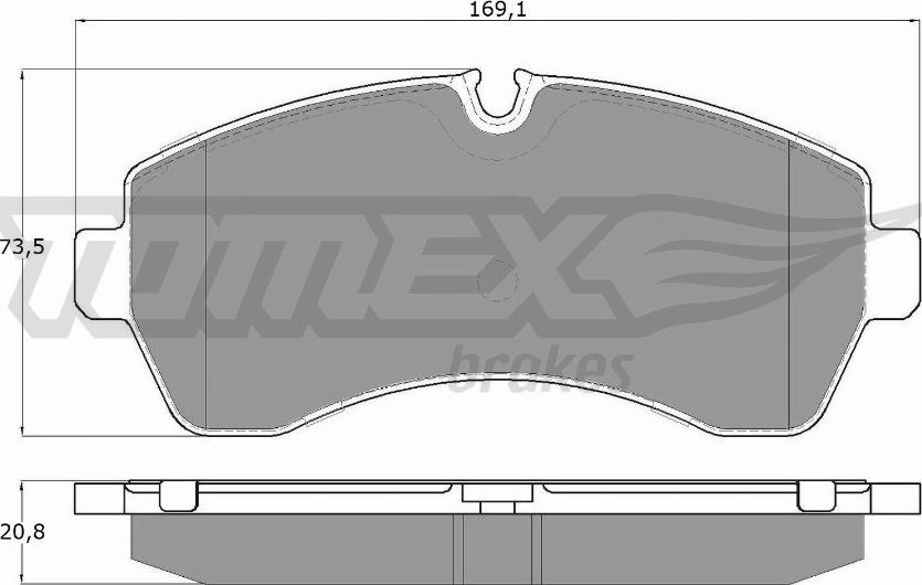 TOMEX brakes TX 14-24 - Bremžu uzliku kompl., Disku bremzes autodraugiem.lv