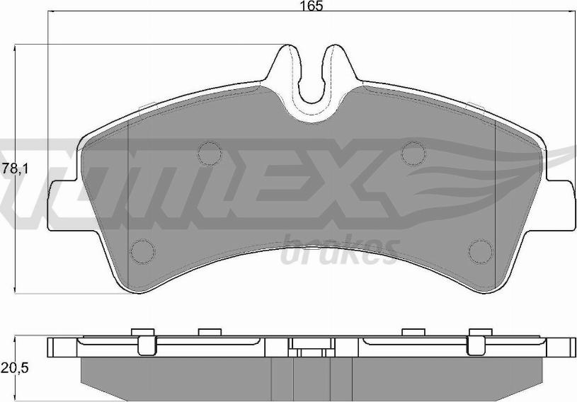 TOMEX brakes TX 14-26 - Bremžu uzliku kompl., Disku bremzes autodraugiem.lv