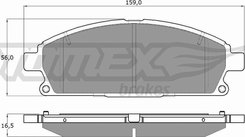 TOMEX brakes TX 14-201 - Bremžu uzliku kompl., Disku bremzes autodraugiem.lv
