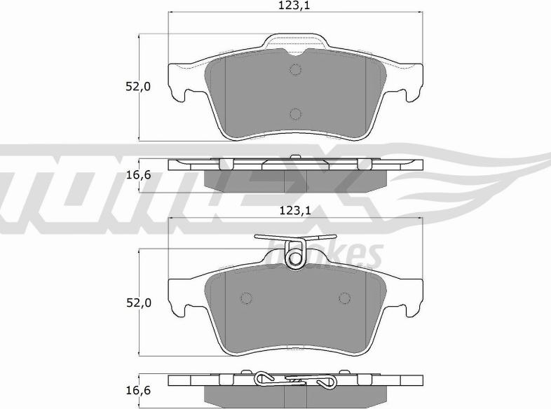 TOMEX brakes TX 14-28 - Bremžu uzliku kompl., Disku bremzes autodraugiem.lv