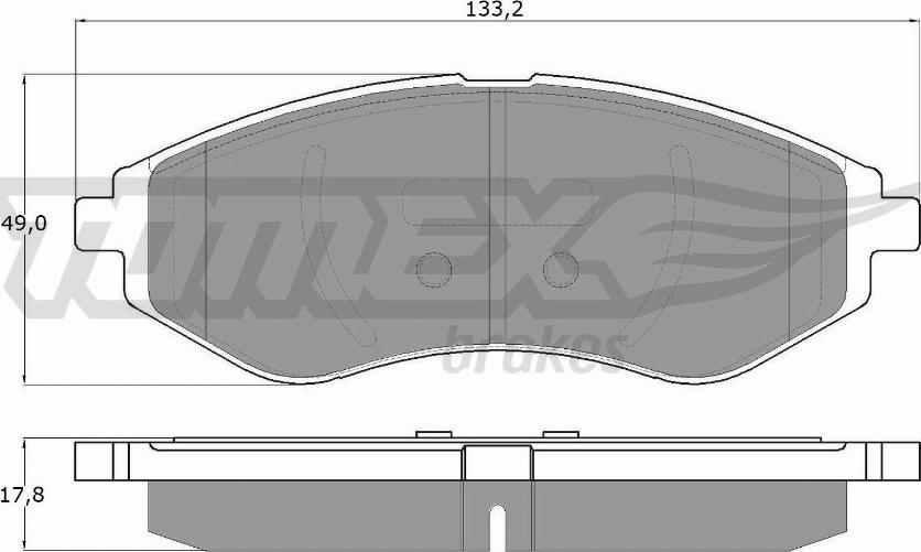 TOMEX brakes TX 14-22 - Bremžu uzliku kompl., Disku bremzes autodraugiem.lv