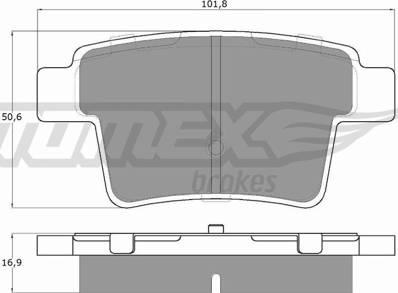 TOMEX brakes TX 14-74 - Bremžu uzliku kompl., Disku bremzes autodraugiem.lv