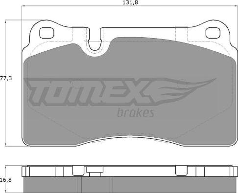 TOMEX brakes TX 14-73 - Bremžu uzliku kompl., Disku bremzes autodraugiem.lv