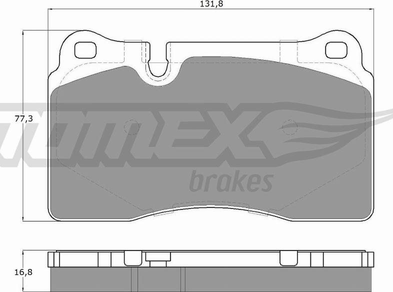 TOMEX brakes TX 14-73 - Bremžu uzliku kompl., Disku bremzes autodraugiem.lv