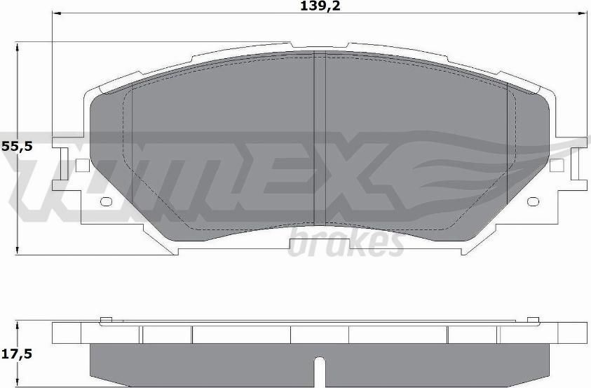 TOMEX brakes TX 14-72 - Bremžu uzliku kompl., Disku bremzes autodraugiem.lv