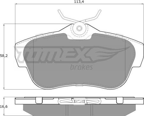 TOMEX brakes TX 15-94 - Bremžu uzliku kompl., Disku bremzes autodraugiem.lv