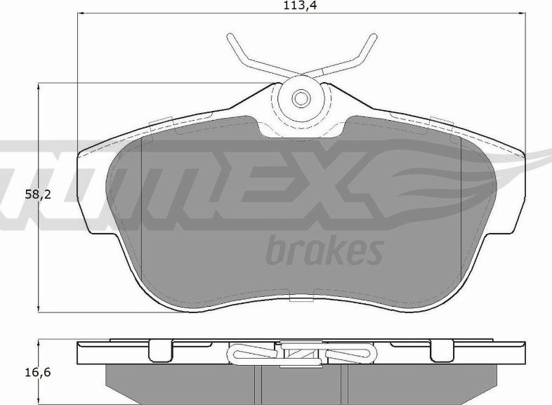 TOMEX brakes TX 15-94 - Bremžu uzliku kompl., Disku bremzes autodraugiem.lv