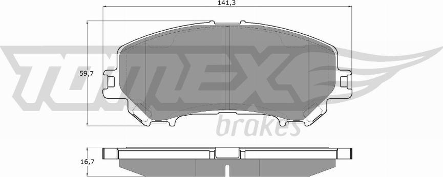 TOMEX brakes TX 15-971 - Bremžu uzliku kompl., Disku bremzes autodraugiem.lv