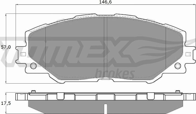 TOMEX brakes TX 15-41 - Bremžu uzliku kompl., Disku bremzes autodraugiem.lv