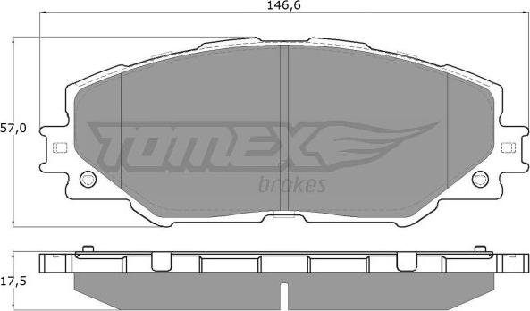 TOMEX brakes TX 15-41 - Bremžu uzliku kompl., Disku bremzes autodraugiem.lv