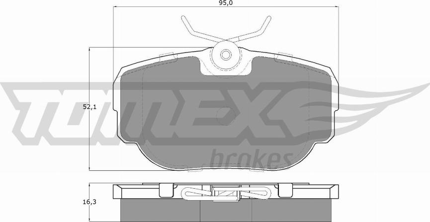 TOMEX brakes TX 15-59 - Bremžu uzliku kompl., Disku bremzes autodraugiem.lv