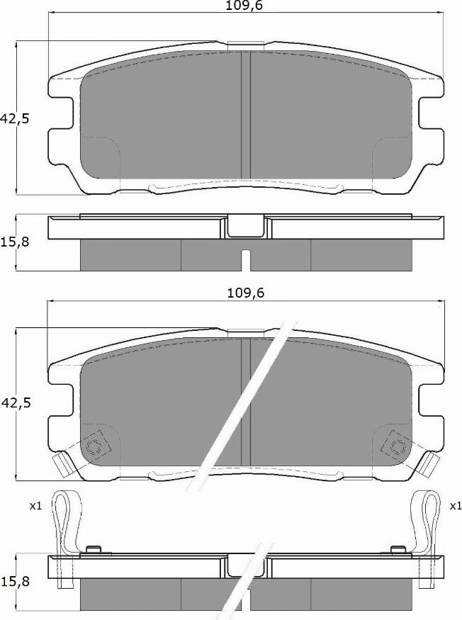 TOMEX brakes TX 15-55 - Bremžu uzliku kompl., Disku bremzes autodraugiem.lv