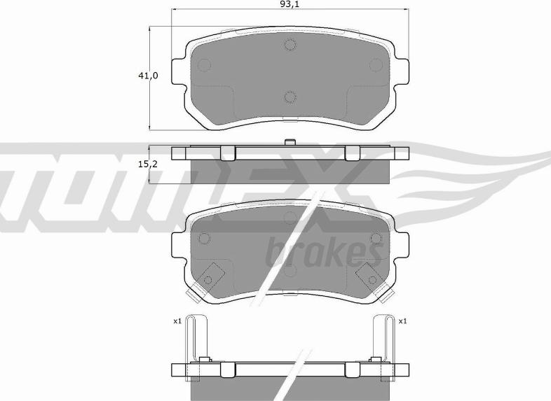 TOMEX brakes TX 15-66 - Bremžu uzliku kompl., Disku bremzes autodraugiem.lv