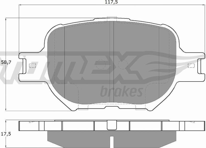 TOMEX brakes TX 15-62 - Bremžu uzliku kompl., Disku bremzes autodraugiem.lv