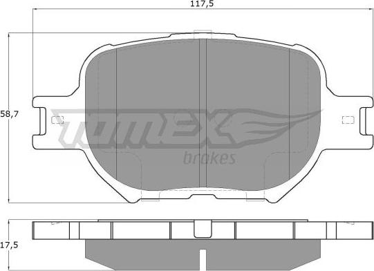 TOMEX brakes TX 15-62 - Bremžu uzliku kompl., Disku bremzes autodraugiem.lv