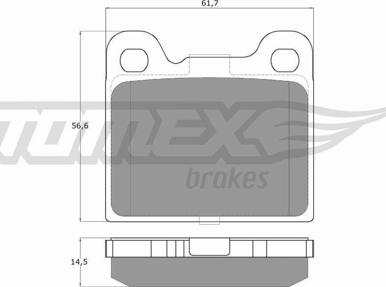 TOMEX brakes TX 15-06 - Bremžu uzliku kompl., Disku bremzes autodraugiem.lv