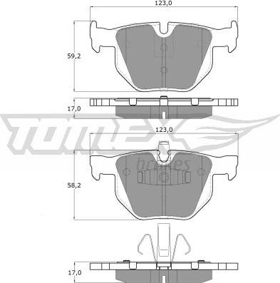 TOMEX brakes TX 15-14 - Bremžu uzliku kompl., Disku bremzes autodraugiem.lv