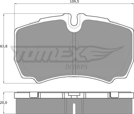 TOMEX brakes TX 15-11 - Bremžu uzliku kompl., Disku bremzes autodraugiem.lv