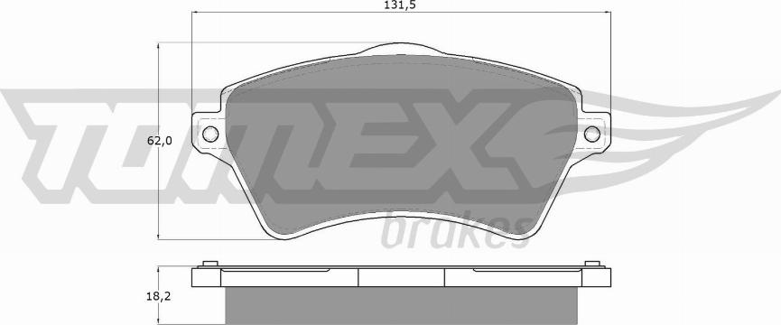 TOMEX brakes TX 15-39 - Bremžu uzliku kompl., Disku bremzes autodraugiem.lv