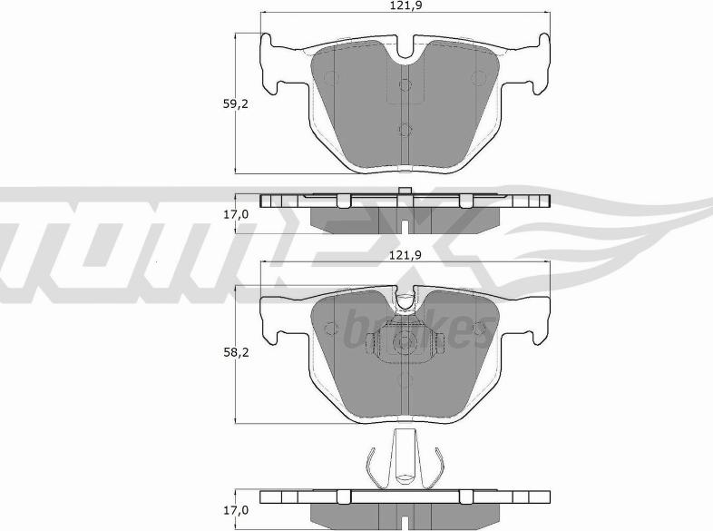 TOMEX brakes TX 15-24 - Bremžu uzliku kompl., Disku bremzes autodraugiem.lv