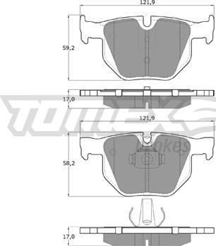 TOMEX brakes TX 15-24 - Bremžu uzliku kompl., Disku bremzes autodraugiem.lv