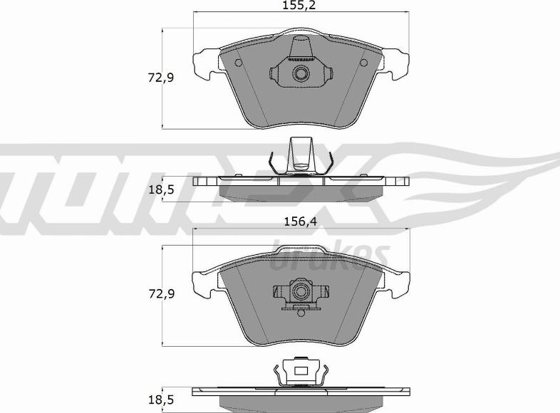 TOMEX brakes TX 15-26 - Bremžu uzliku kompl., Disku bremzes autodraugiem.lv