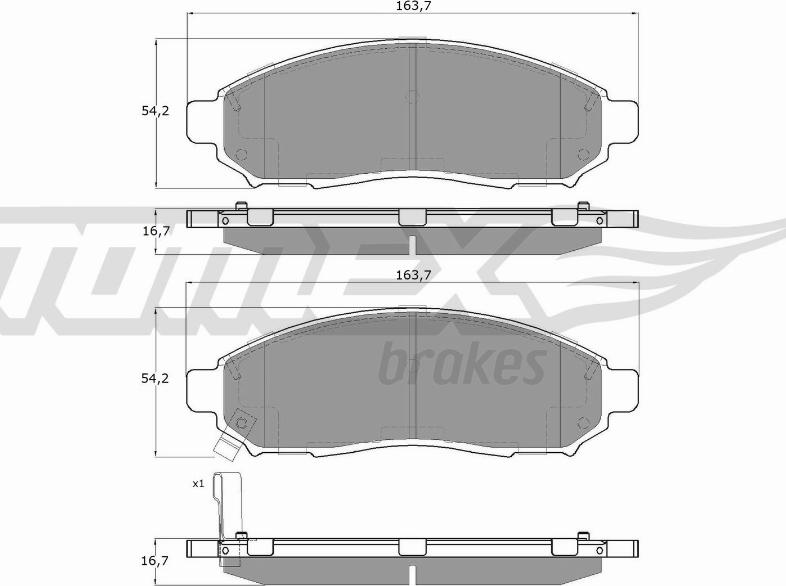 TOMEX brakes TX 15-28 - Bremžu uzliku kompl., Disku bremzes autodraugiem.lv