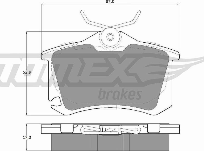 TOMEX brakes TX 15-22 - Bremžu uzliku kompl., Disku bremzes autodraugiem.lv