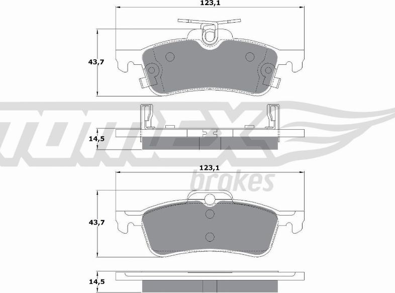 TOMEX brakes TX 15-79 - Bremžu uzliku kompl., Disku bremzes autodraugiem.lv