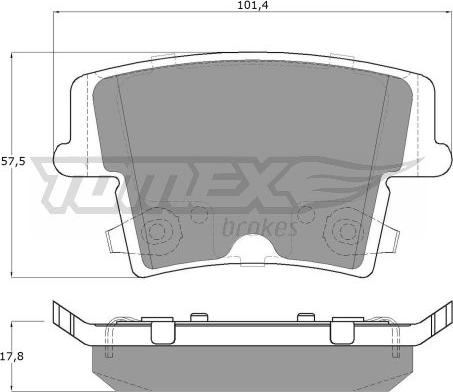 TOMEX brakes TX 15-72 - Bremžu uzliku kompl., Disku bremzes autodraugiem.lv