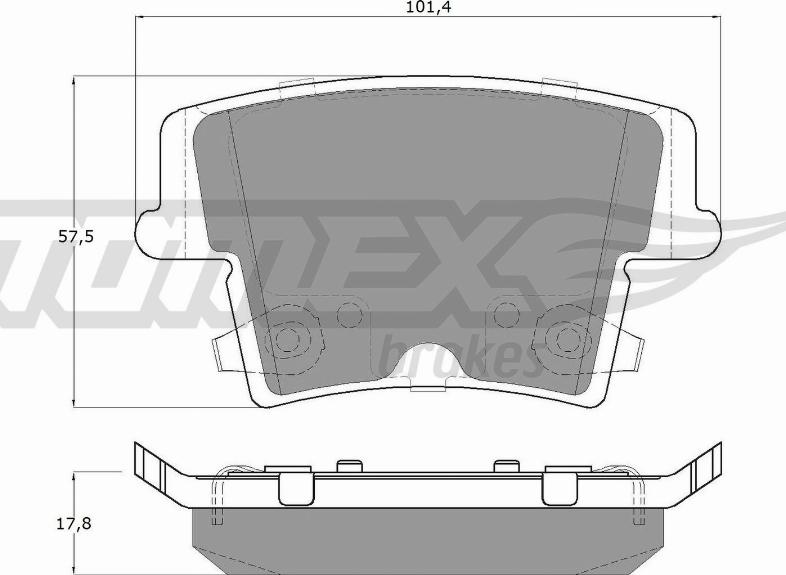 TOMEX brakes TX 15-72 - Bremžu uzliku kompl., Disku bremzes autodraugiem.lv