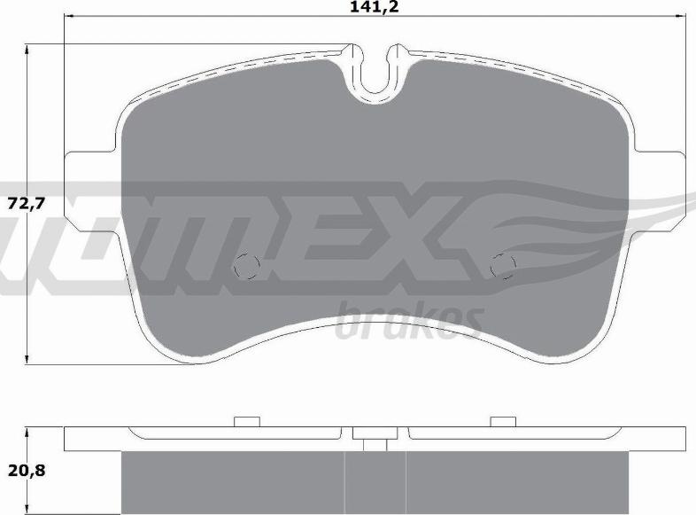 TOMEX brakes TX 16-00 - Bremžu uzliku kompl., Disku bremzes autodraugiem.lv