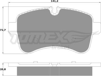 TOMEX brakes TX 16-00 - Bremžu uzliku kompl., Disku bremzes autodraugiem.lv