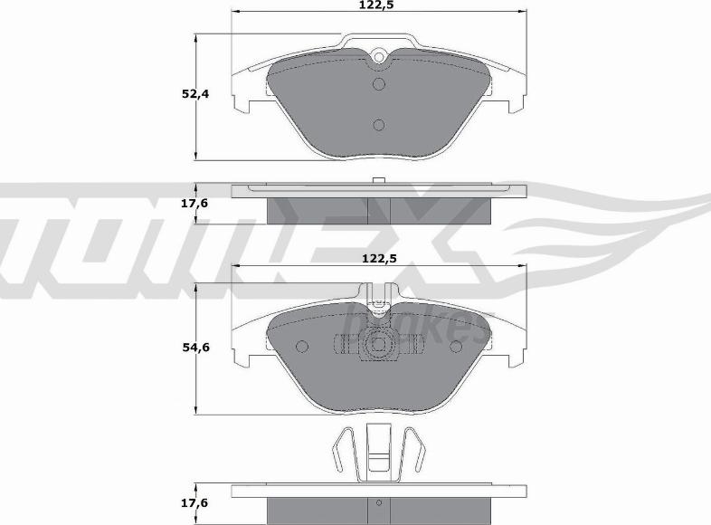 TOMEX brakes TX 16-01 - Bremžu uzliku kompl., Disku bremzes autodraugiem.lv