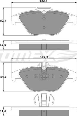 TOMEX brakes TX 16-01 - Bremžu uzliku kompl., Disku bremzes autodraugiem.lv