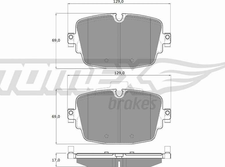 TOMEX brakes TX 16-13 - Bremžu uzliku kompl., Disku bremzes autodraugiem.lv