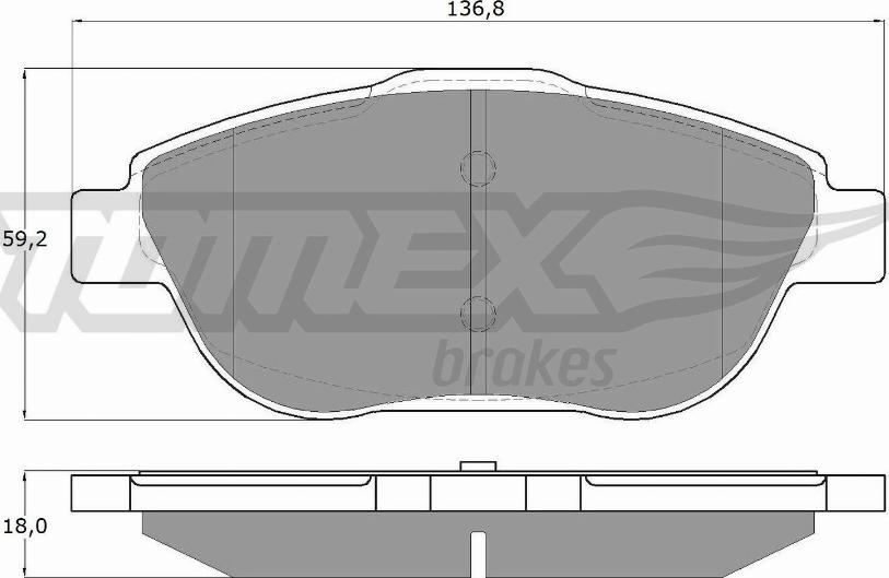 TOMEX brakes TX 16-25 - Bremžu uzliku kompl., Disku bremzes autodraugiem.lv