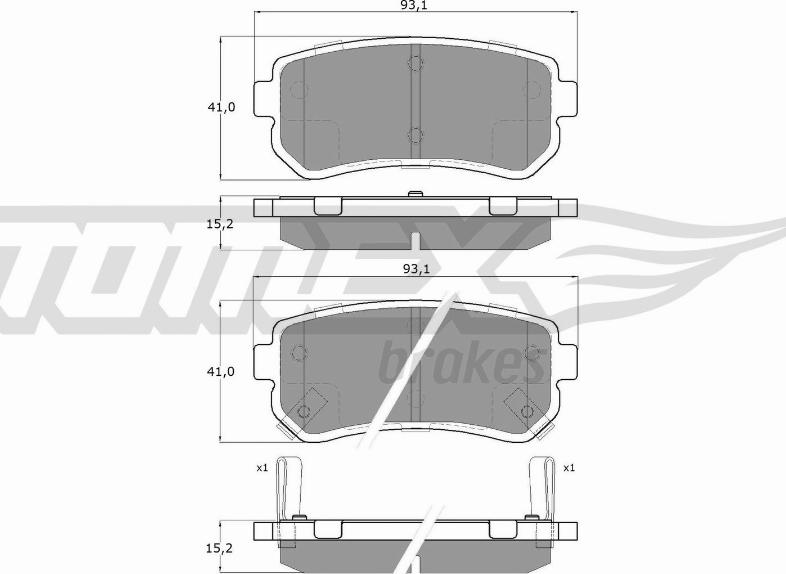 TOMEX brakes TX 16-28 - Bremžu uzliku kompl., Disku bremzes autodraugiem.lv