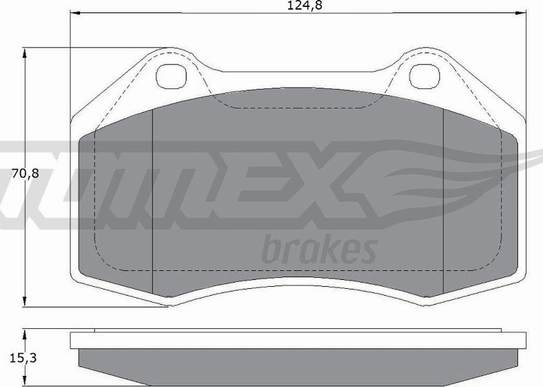 TOMEX brakes TX 16-732 - Bremžu uzliku kompl., Disku bremzes autodraugiem.lv