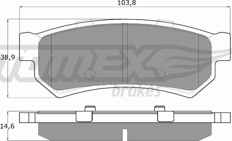 TOMEX brakes TX 16-77 - Bremžu uzliku kompl., Disku bremzes autodraugiem.lv