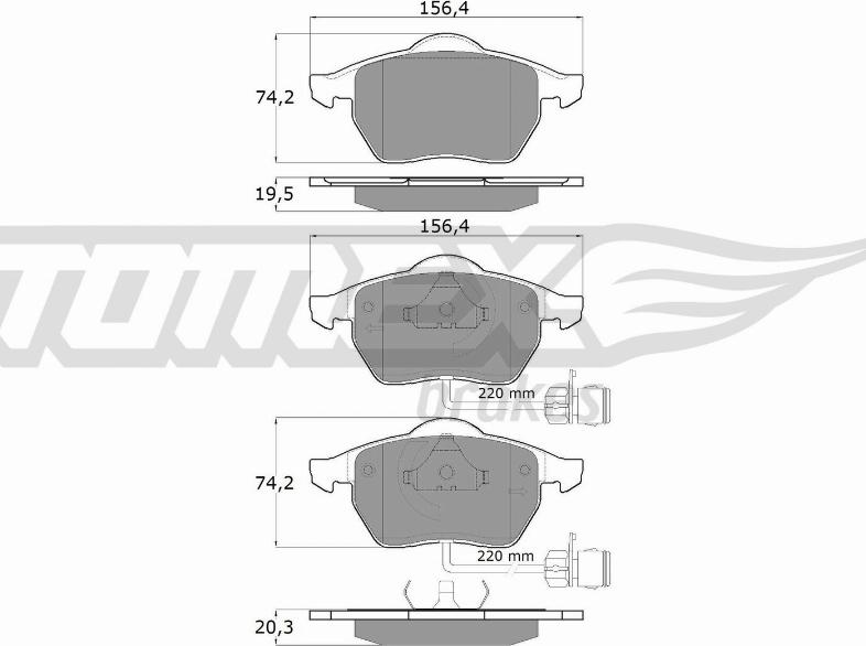 TOMEX brakes TX 10-941 - Bremžu uzliku kompl., Disku bremzes autodraugiem.lv