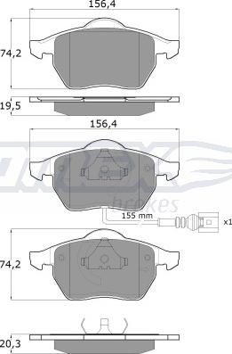 TOMEX brakes TX 10-942 - Bremžu uzliku kompl., Disku bremzes autodraugiem.lv