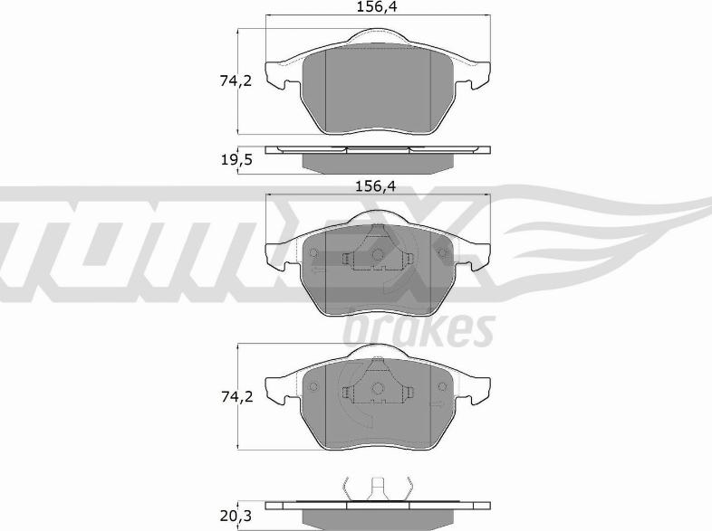 TOMEX brakes TX 10-94 - Bremžu uzliku kompl., Disku bremzes autodraugiem.lv