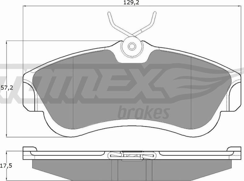 TOMEX brakes TX 10-95 - Bremžu uzliku kompl., Disku bremzes autodraugiem.lv