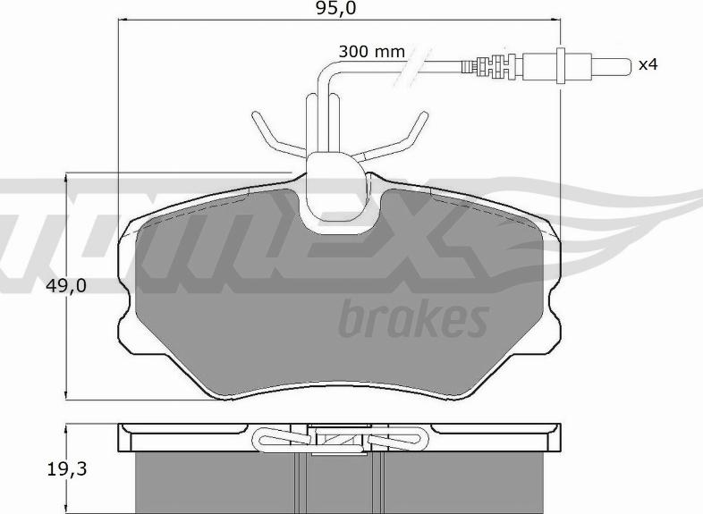 TOMEX brakes TX 10-441 - Bremžu uzliku kompl., Disku bremzes autodraugiem.lv