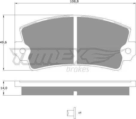 TOMEX brakes TX 10-43 - Bremžu uzliku kompl., Disku bremzes autodraugiem.lv