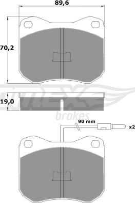 TOMEX brakes TX 10-42 - Bremžu uzliku kompl., Disku bremzes autodraugiem.lv